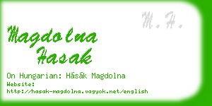 magdolna hasak business card